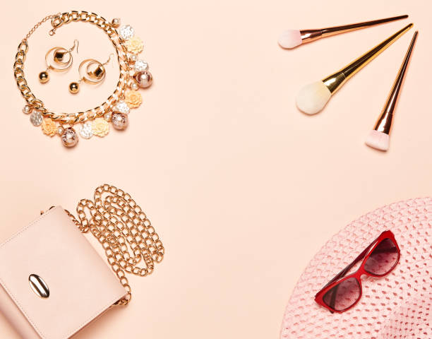 istock Fashion lady accessories set 669656744