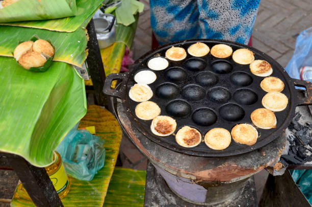 istock Cooking Thai Dessert : Coconut milk custard in small porcelain cup 669660888