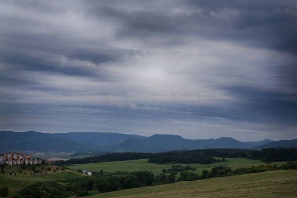 istock Sunset and sunrise with dramatic colorful clouds. Slovakia 669670160