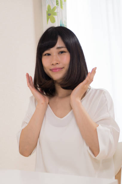 istock Beautiful woman with hair set 669670176