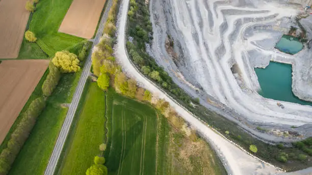 Photo of Limestone quarry - aerial view