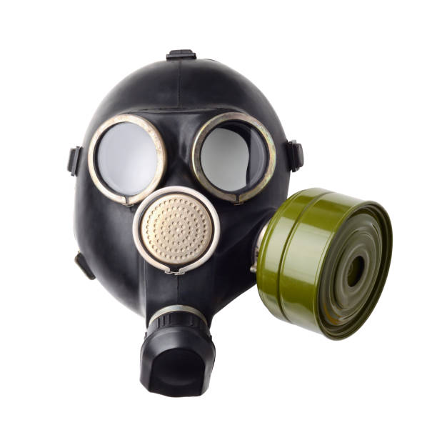 istock Gas mask isolated on white 669674472