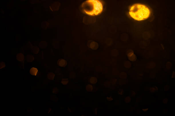 Abstract defocused blurry night city lights bokeh texture background.