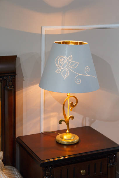 istock Lamp with a lampshade in the classic style 669678408