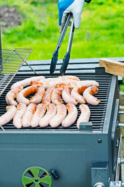 istock Brat sausage are on the charcoal grill 669682036