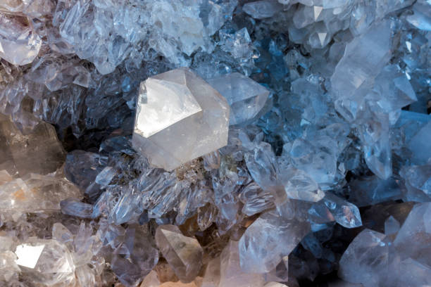 istock Amethyst crystals and other crystals 669691486