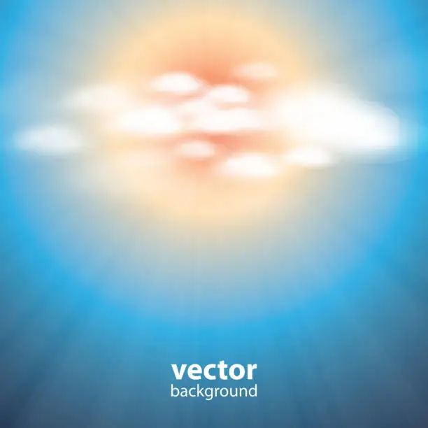 Vector illustration of Abstract Background - Cloudy Sky