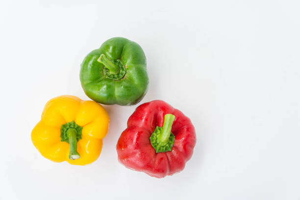 istock sweet pepper isolated  in white background , rew vagetable 669698458