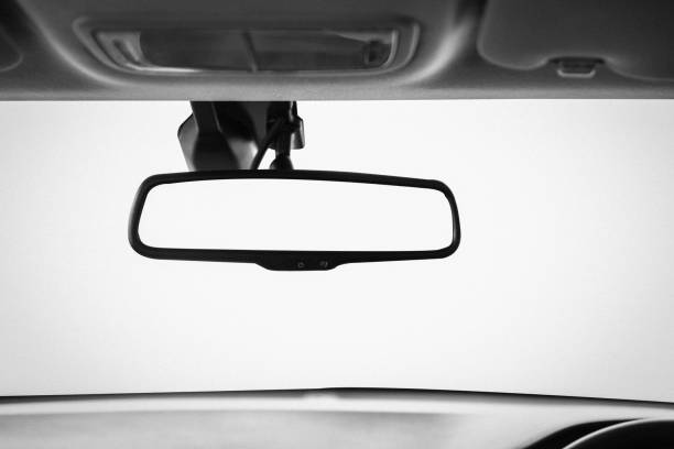 Closeup interior modern car console with full windscreen show space of front seat and passenger cabin , gear box , steering wheel and whole of dashboard function.