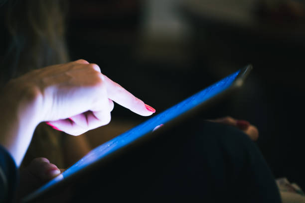 istock Close-up tablet computer in a woman hand 669705592