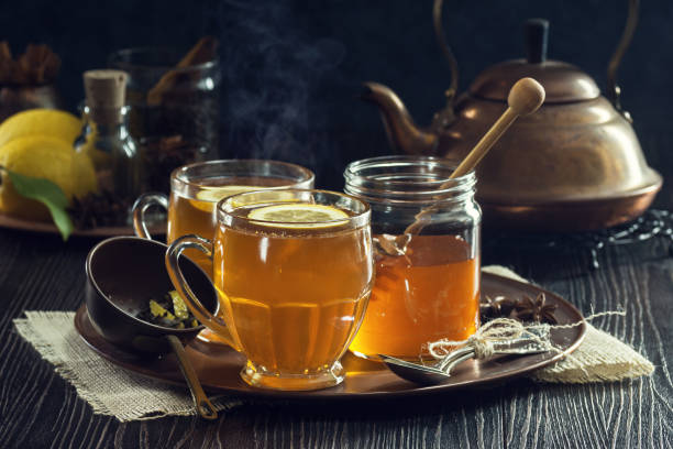 istock Two Hot Toddies or Lemon Spice Herbal Teas with Honey 669712050