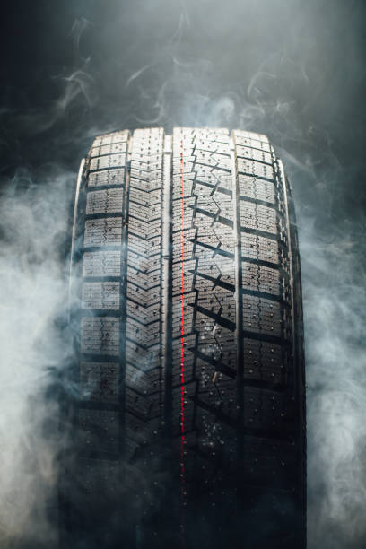 istock winter tire in smoke 669716040