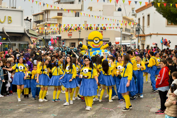 Greece, Crete - february 26, 2017: Carnival takes place in Malia.