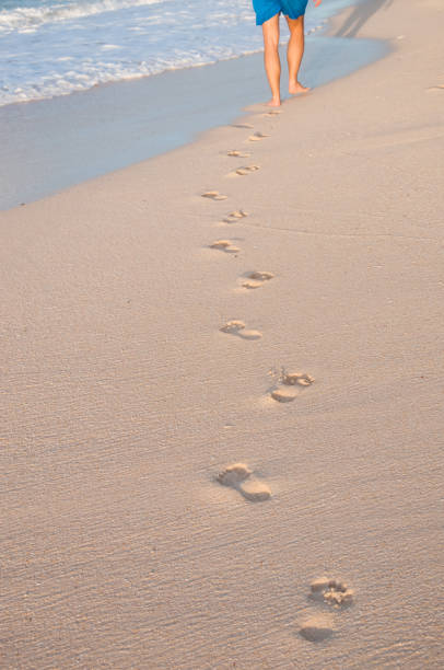 istock Feet, walk along the shore, feet 669735714