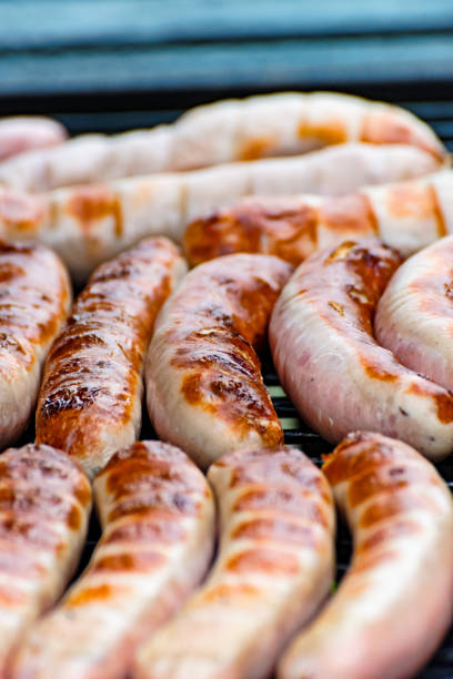 istock Brat sausage are on the charcoal grill 669750008