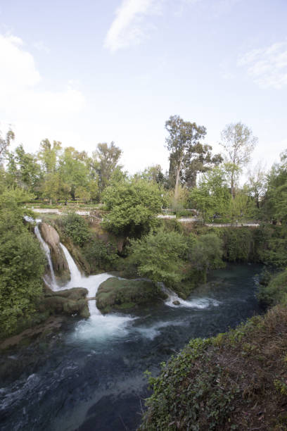 istock Waterfall Duden at Antalya, Turkey - nature travel background 669763292