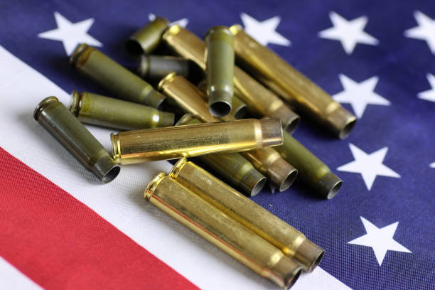 istock bullet on the USA flag 669764484