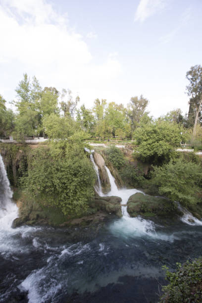 istock Waterfall Duden at Antalya, Turkey - nature travel background 669773064
