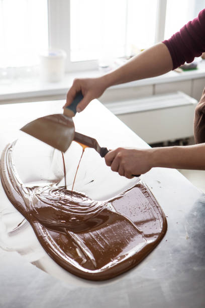 istock manufacturing of chocolate candies 669786408