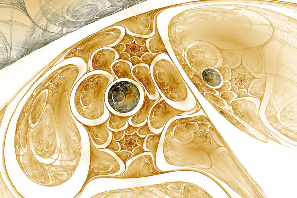 istock Fractal art background for creative design. Abstract fractal. Decoration for wallpaper desktop, poster, cover booklet, card. Psychedelic. Print for clothes, t-shirt. 669789686