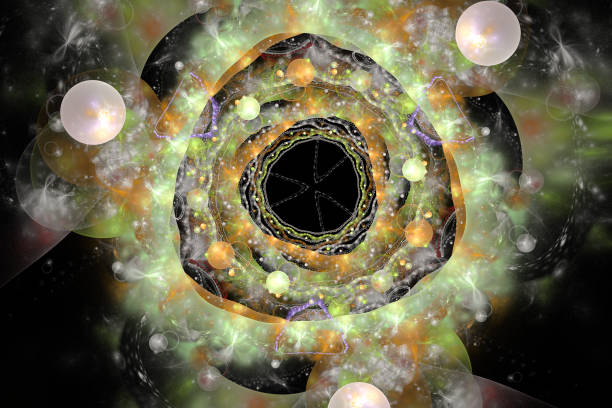 istock Fractal art background for creative design. Abstract fractal. Decoration for wallpaper desktop, poster, cover booklet, card. Psychedelic. Print for clothes, t-shirt. 669804944