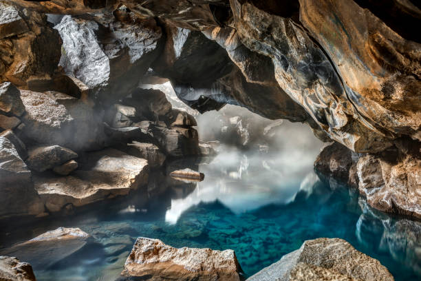 istock Underground Geothermal Grotto in Iceland 669814776