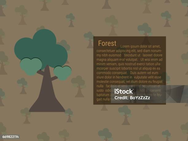 Forest Style Text Box Growing Forest And Text Box Stock Illustration - Download Image Now ...