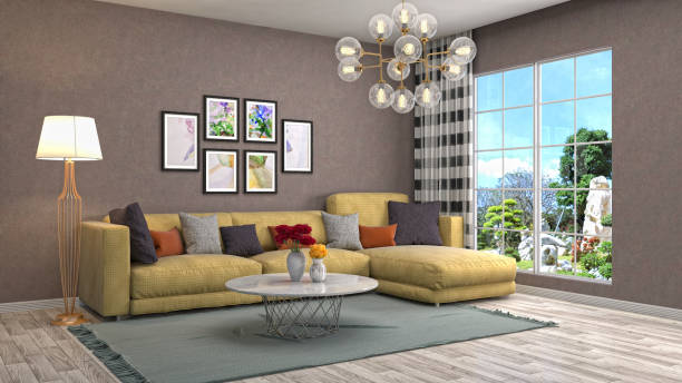 istock Interior living room. 3d illustration 669835206