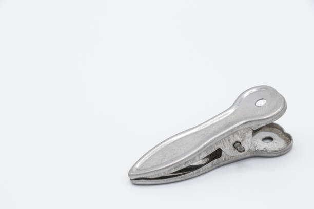 istock Metal cloth clip on white background 669846560