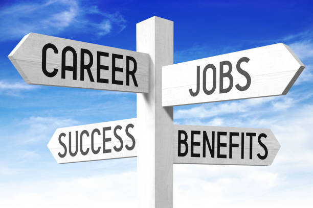 istock Job concept - wooden signpost 669850008