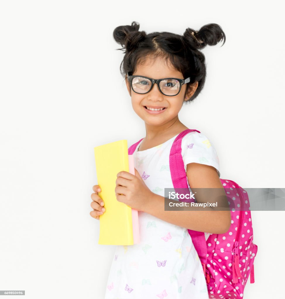 Girl Kids Having Fun Smiling Child Stock Photo