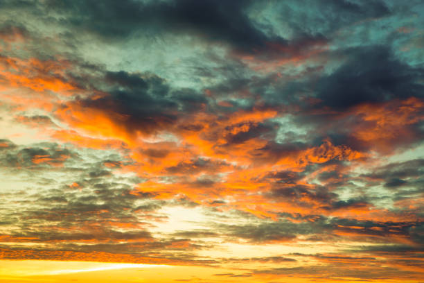 istock Colorful sky and sunrise. Natural landscape 669854468