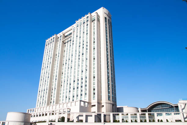 istock High-rise buildings and blue sky 669854700