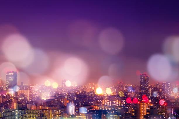 istock City nightlife, blur bokeh background 669862930