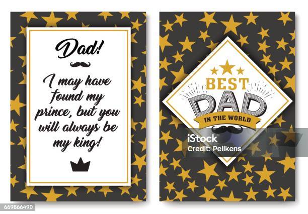 Dad Birthday Card With Words Of Love Stock Illustration - Download Image Now - Art, Arts Culture and Entertainment, Border - Frame