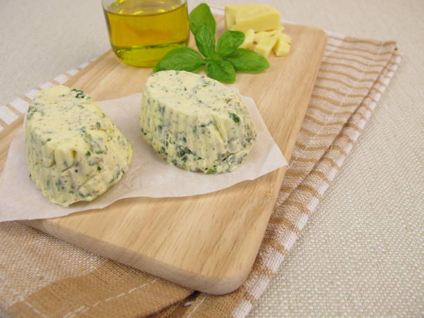 istock Homemade vegan compound butters with herbs 669869544