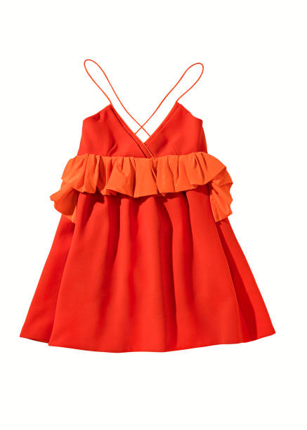 istock Sleeveless orange top isolated on white background 669876242