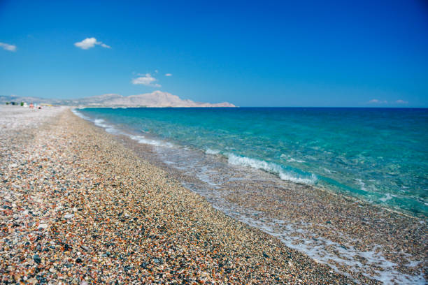 Afandou beach, Rhodes Long Afandou beach on Rhodes, Greece afandou stock pictures, royalty-free photos & images