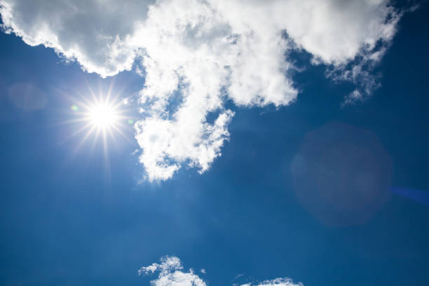 istock Blue sky with cloudy. Nature Background. Outdoors on summer day. 669891512