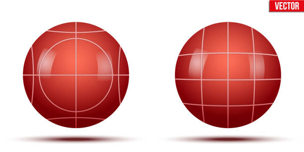 illustrations, cliparts, dessins animés et icônes de boules de bocce rouge classique - scoreboard sport clip art vector