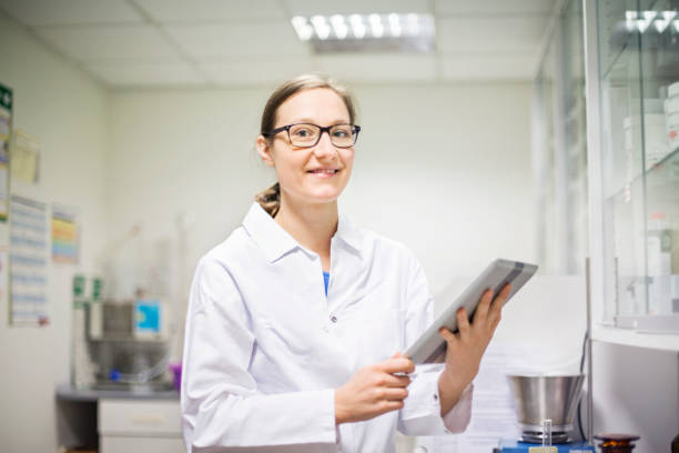 istock Scientist holding digital tablet in laboratory 669895944