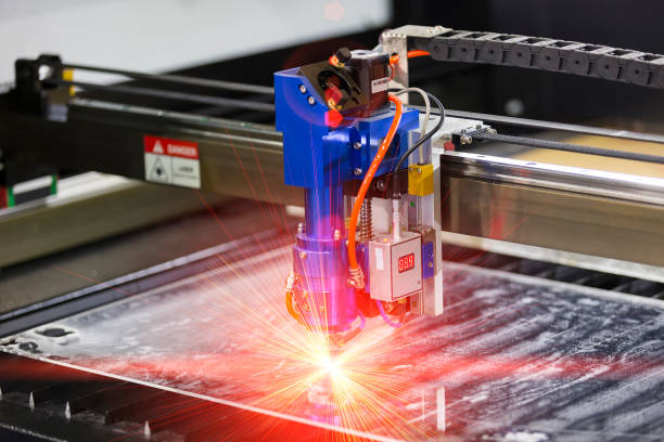 istock CNC laser cutting metal sheet 669902476
