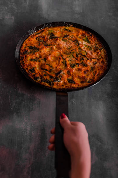istock Vegetarian frittata with potatoes 669926956