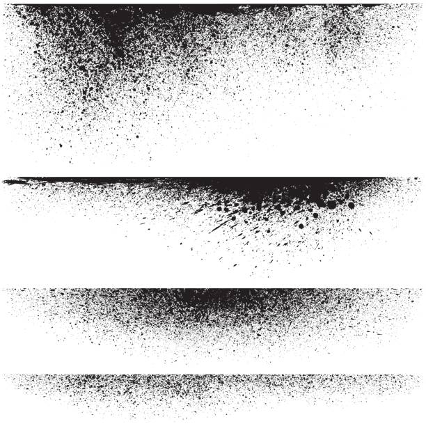 ilustrações de stock, clip art, desenhos animados e ícones de vector splatter backgrounds - blob black splattered spotted