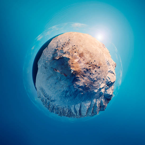 istock Mount Etna 3D Little Planet 360-Degree Sphere Panorama Blue 669930856