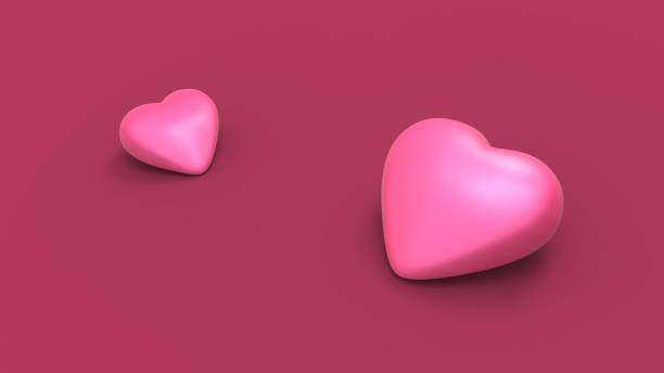 istock Valentine's pink heart on pink background with soft colors and shadows. 3D illustrating 669937862