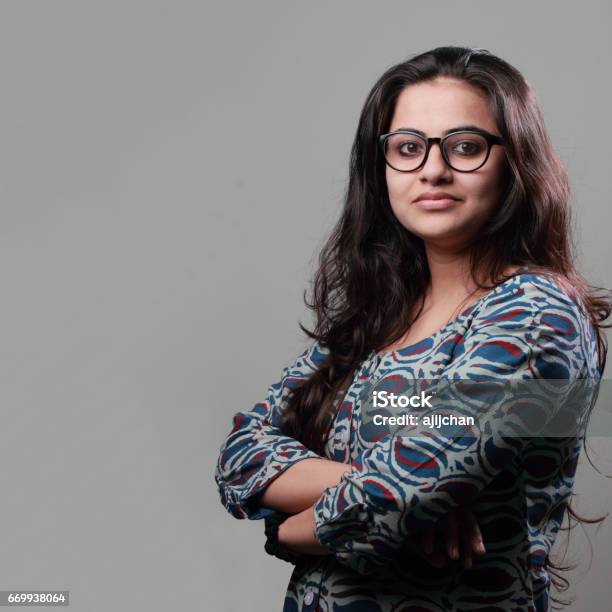 Portrait Of A Happy Young Woman Stock Photo - Download Image Now - India, Indian Ethnicity, Women