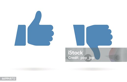 istock Thumbs Up and Thumbs Down Icon 669948712