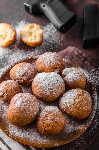 istock Homemade donuts with sugar and gun 669951562