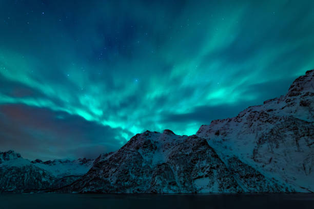Northern Lights of Norway stock photo